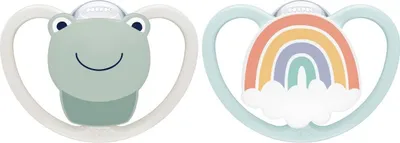 Obrázek produktu pro Silikonový dudlík NUK 0-6m Space Frog rainbow