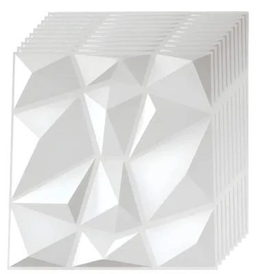 Immagine prodotto di Pannelli murali 3D - 10 pezzi - Cloruro di polivinile (PVC) - Impermeabili - Resistenti al calore - Duraturi - Verniciabili - Decorazione per pareti