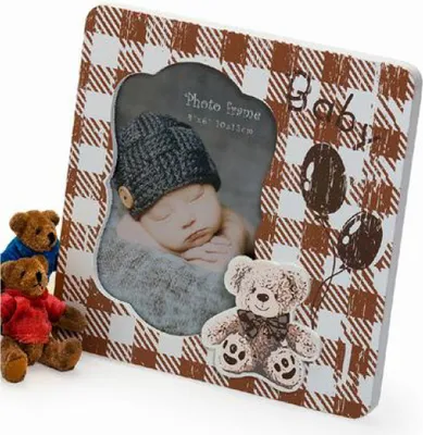Produktbild von Kinder Holz Bilderrahmen 10x15 Dunkelbraun