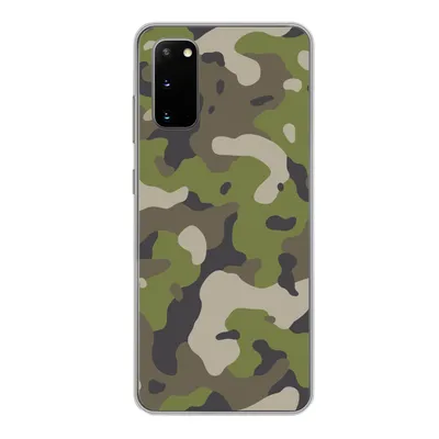 Produktbild von MuchoWow® Handyhülle Schutzhülle Hülle für Samsung Galaxy S20 Camouflage-Muster mit militärischen Farben Silikon Softcase Handy Hülle - Bild