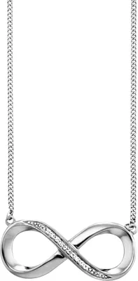 Produktbild von cai Halskette Silber 925 rhodiniert Topas weiß 42+3cm