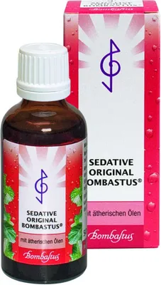 A bottle of Bombastus Sedative Original with its packaging.