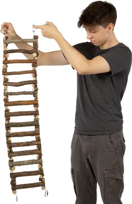 Produktbild von Vogelleiter · Natural Ladder L · 110 x 20 cm für Papageien · Leiter aus Naturästen · Papageienleiter