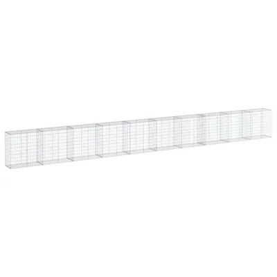 Produktbild von vidaXL Gabione mit Deckel 1000x50x100 cm Verzinktes Eisen