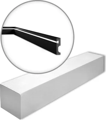 Immagine prodotto di NMC IL11 BLACK-box WALLSTYL Noel Marquet 1 cartone con 13 strisce decorative Modanatura per pavimenti Illuminazione indiretta stile moderno colore nero | 26 m