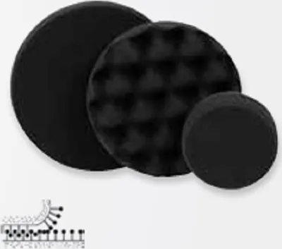 Produktbild von MP Polierschwamm Medium 135mm x 25mm Klett (schwarz) gewaffelt