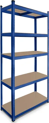 Produktbild von MIDORI© Lagerregal 180 x 90 x 40 cm Traglast 875 kg Schwerlastregal Regal pulverbeschichtet blau