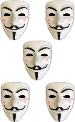 Produktbild von 5x V wie Vendetta Maske | Anonymous | Party Halloween Karneval Maske