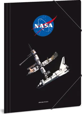 Produktbild von Ars Una Zeichnungs- Sammelmappe DIN A4 mit Gummizug und 3 Klappen, NASA Station, schwarz