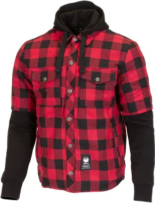 Obrázok produktu pre Mikina s kapucňou Merlin Deadwood pre motorkárov, čierna/červená, 3XL