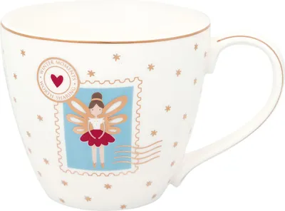 Produktbild von Greengate Cindarella Xmas Tasse white 0,3l