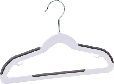 Productafbeelding van Kinderkledinghangers - Set van 30 stuks - ABS kunststof - Antislip - 32,5 cm breed - Wit