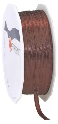 Geschenkband Polyester, Espressobraun, 50 m x 3 mm