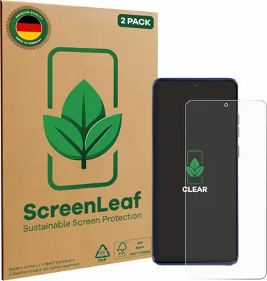 Produktbild von 2x ScreenLeaf Schutzfolie für Motorola Moto G Stylus 5G 2025 nachhaltiger Displayschutz Display Schutz Folie Klar Transparent