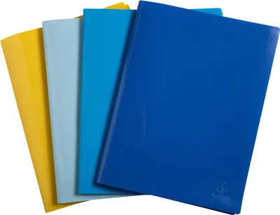 Produktbild von Exacompta 12x Sichtmappen A4 mittelfest RC-PP 30 Hüllen BeeBlue sortiert 88120E