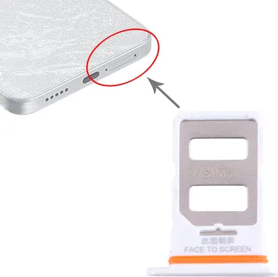 Produktbild von Für Xiaomi Redmi Note 13 Pro Dual SIM Karten Halter Card Tray Ersatzteil Weiß