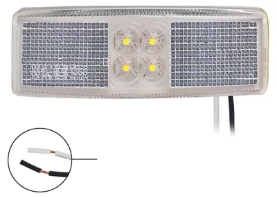Produktbild von Positionsleuchte Begrenzungsleuchte LKW weiß 110x40mm 4LED Umrissleuchte 12/24V