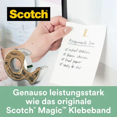 Produktbild von Scotch® Magic™ Klebeband 19mm×20 m + Post-it® Recycling Notes Gelb