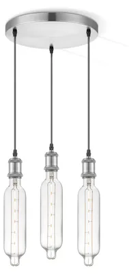 Produktbild von Home Sweet Home Hängeleuchte chrom rund Tube 3L G78 dimmbar E27 klar