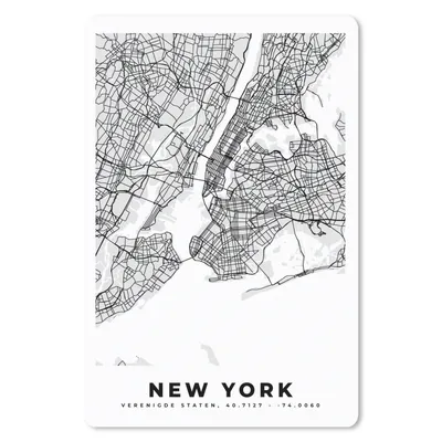 Produktbild von MuchoWow® Mauspad Mousepad New York - Stadtplan - Schwarz und weiß - Karte 18x27 cm - Mousepads - Maus Mat - Pad - Mausunterlage