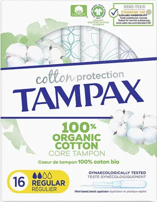 Produktbild von Tampax Organic Regular Tampon 16 Einheiten