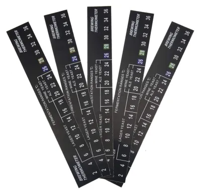 Bier-Thermometer 5er-Pack selbstklebend LCD für Homebrew