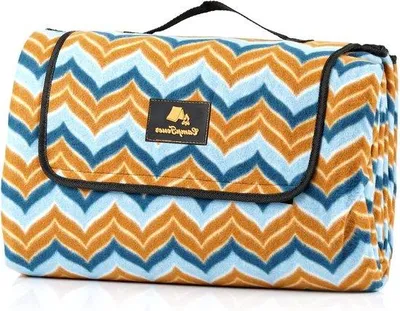 Immagine prodotto di Tappeto da picnic impermeabile 200x200 cm blu e marrone