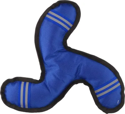 Produktbild von Stoff-Kauknochen für Hunde mit Quietscher und Reflektorstreifen - Blau