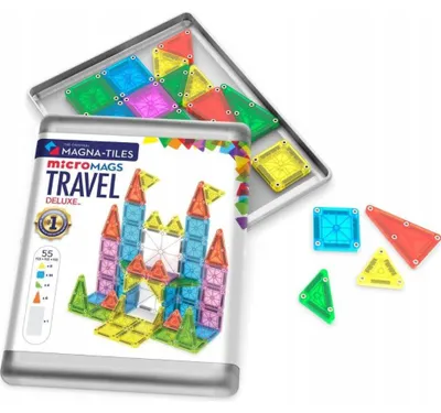 Immagine prodotto di Magna-Tiles MicroMAGS Travel Deluxe, Set di costruzioni, 3 anni/anni, plastica, 110 pezzi