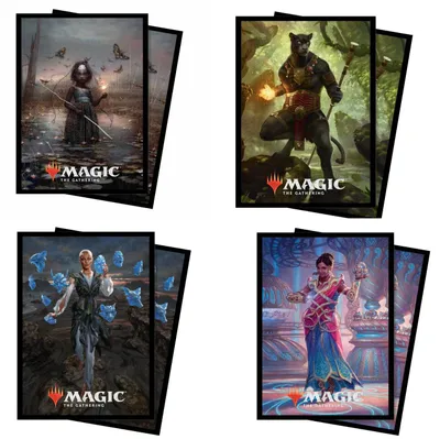 Produktbild von 100 Ultra Pro MtG Magic Sleeves - Commander 2018 Motiv - (66x91mm)