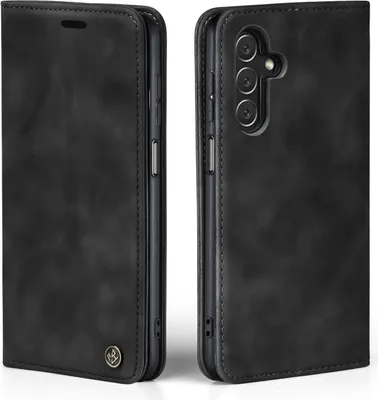Produktbild von Handy Hülle für Samsung Galaxy A15 / A15 5G Klapphülle Bookcase Flip Cover Handy Tasche Etui Farbe: Schwarz