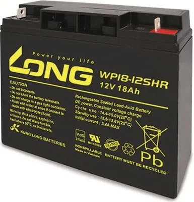 Produktbild von KUNG LONG Blei-Akkumulator WP18-12SHR, 12 V-/18 Ah