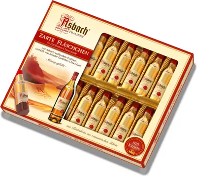 Produktbild von Asbach Zarte Pralinen Zartbitterschokolade Fläschchen Packung 250g