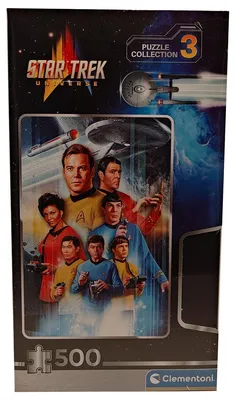 Obrázok produktu pre Clementoni 35142 Puzzle – Posádka Star Trek – Hviezdna loď Enterprise, sada puzzle, detské puzzle, 500 dielikov