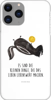 Produktbild von Mr. & Mrs. Panda Iphone 11 Pro Handyhülle Stinktier Ball - Weiß - Geschenk, Weisheit, Skunk, Stinker, Wildtier, Raubtier, Premium Kunststoff, Handy Case