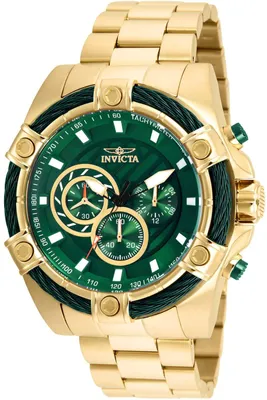 Obrázek produktu pro Invicta Bolt 25517 Pánské hodinky - Quartz Hnutí - Nerezová ocel se zeleným ciferníkem - 52 mm