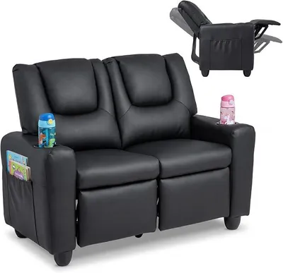 Imagen del producto de Sofá infantil para dos plazas, sillón infantil con función reclinable, color