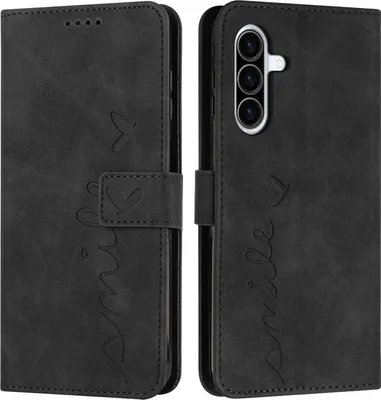 Produktbild von Samsung Galaxy A57 Hülle - Coverup Smile Klapphülle - Schwarz