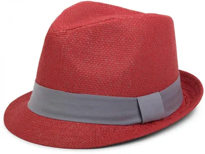 Produktbild von styleBREAKER Trilby Hut, leichter Papierhut mit kontrastfarbigem Zierband, Uni 04025002