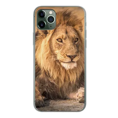 Produktbild von MuchoWow® Handyhülle Schutzhülle Hülle für iPhone 11 Pro Max Löwe - Nahaufnahme - Savanne Silikon Softcase Handy Hülle - Schutz