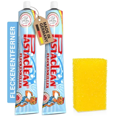 Produktbild von Pastaclean Fleckenpaste 2×100 ml – effektiver Fleckenentferner für Textilien, Polster, Teppiche & hartnäckige Verschmutzungen