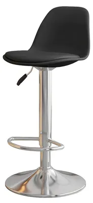 Produktbild von Barhocker Comfort Black Schwarz, verstellbare Sitzhöhe, 360° drehbar, Sitzfläche 38x32 cm