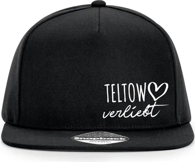 Produktbild von Huuraa Cappy Mütze Teltow verliebt Black Polyester Snapback Kappe Geschenkidee