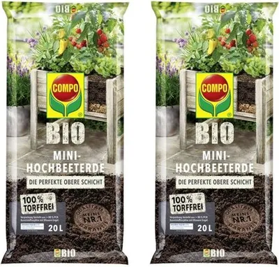 Produktbild von COMPO Mini Hochbeeterde torffrei mit organischer Aufdüngung 40l