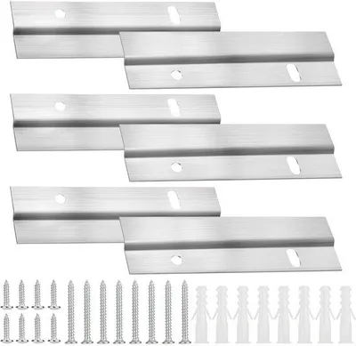 Immagine prodotto di Ganci in plastica per cornici, quadri e specchi, 10 cm, confezione da 6 pezzi