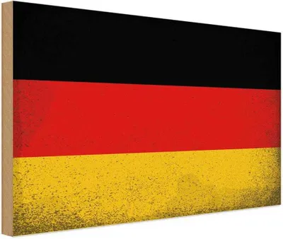 Zdjęcie produktu dla vianmo Drewniany znak 12x18 cm Deutschland Flag Germany Vintage