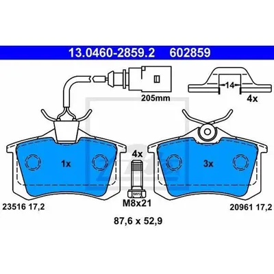 Zdjęcie produktu dla Klocki Hamulcowe Vw Tył Sharan 95-10