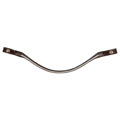 Produktbild von Acavallo Calfskin&oval Crystals Stirnriemen Braun Cob Braun Cob