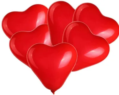 100 rote Latex-Herzballons für Valentinstag & Party