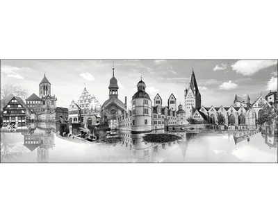 Produktbild von Glasbild Paderborn Wahrzeichen Panorama III 80x30 cm